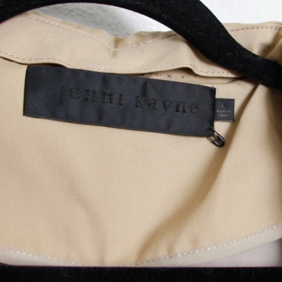 NEW Jenni Kayne Raincoat Trench Coat Long Coat Belted Khaki Tan Large - Picture 3 of 10
